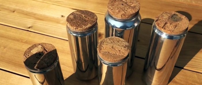 Како направити велике алуминијумске чепове за лименке од малих лименки за вино