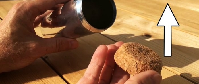 Cara membuat penyumbat tin aluminium besar dari tin wain kecil