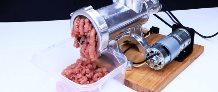Jak předělat běžný mlýnek na maso na elektrický