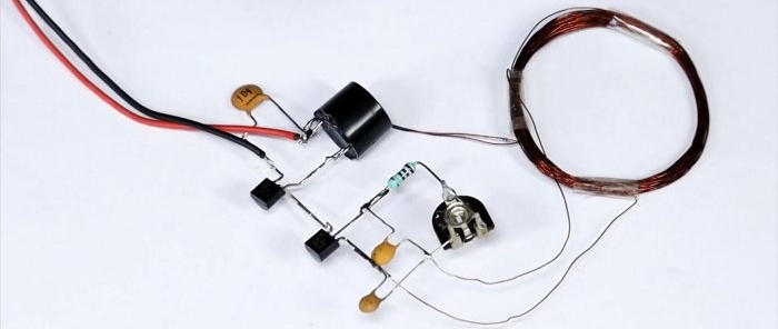 Cara membuat pengesan logam yang sangat mudah menggunakan 2 transistor