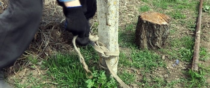 Hoe je een betonnen pilaar alleen uit de grond trekt