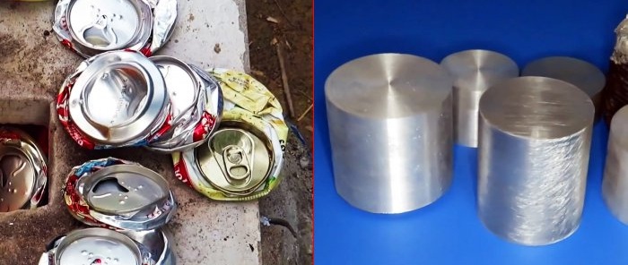 So schmelzen Sie Aluminiumdosen zu Hause zu Barren