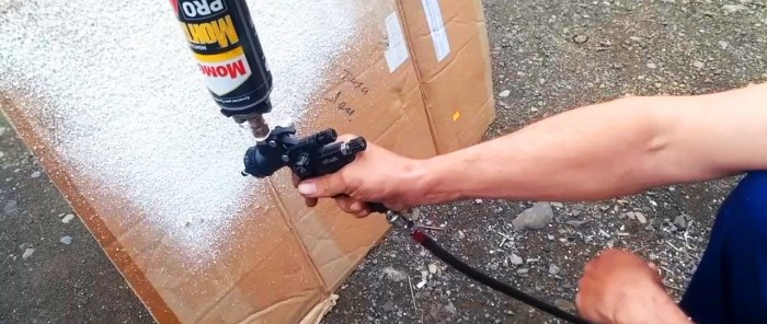 Hvordan lage en skumsprøyte fra en sprøytepistol