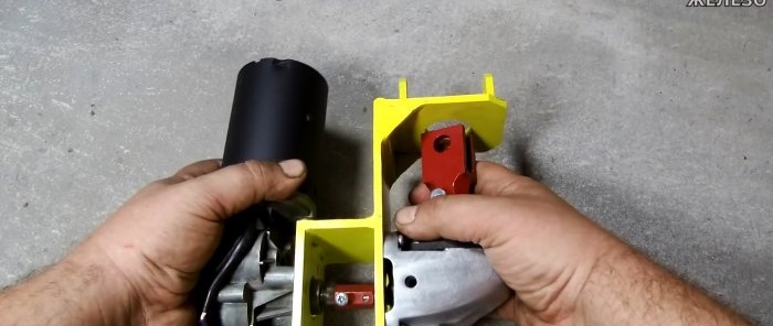 Hur man gör ett 1500 kg elektriskt uttag från en trasig vinkelslip och en vindrutetorkarmotor