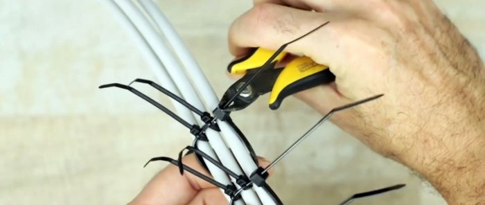 10 ideas on how to carefully lay and mark wires using a cable tie