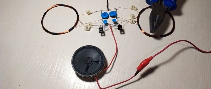 Hvordan lage en Butterfly metalldetektor med kun 2 transistorer