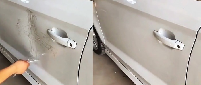Как да премахнете вдлъбнатина на кола с помощта на обикновена лента