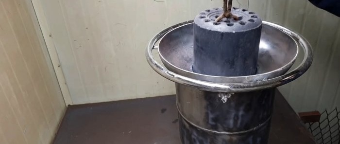 Comment fabriquer un gril à partir d'une bouteille de gaz pour une briquette de combustible