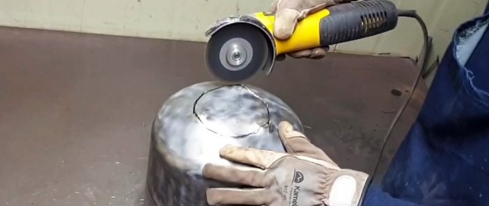 Kaip iš dujų baliono pasigaminti grilį kuro briketui