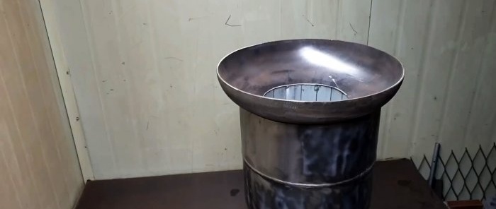 How to make a grill from a gas cylinder for a fuel briquette