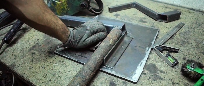 Hoe je een geleider maakt voor snel lassen van een remblok en een gasveer