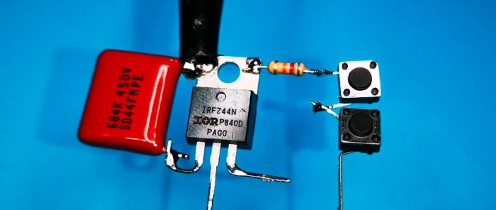 Hvordan lage en trykknapp elektronisk regulator ved hjelp av en transistor