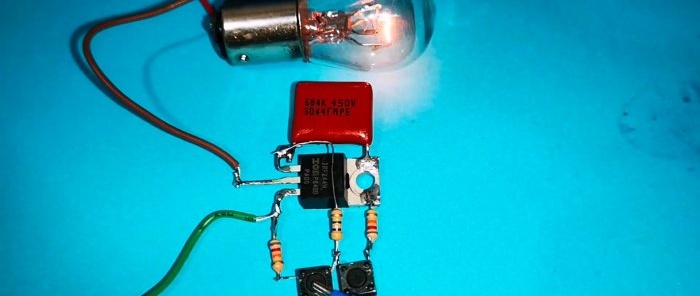 How to make a push-button electronic regulator using one transistor