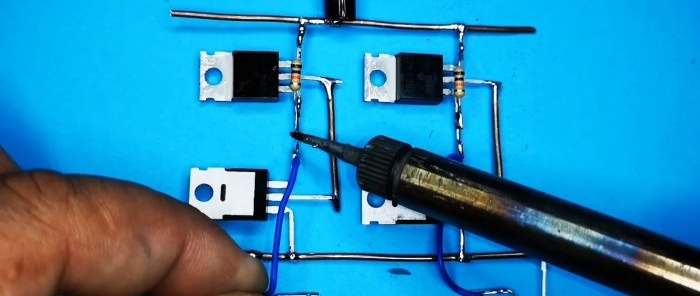 Come realizzare un circuito di controllo del motore Accensione e inversione con due pulsanti