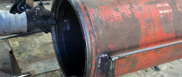 Bir gaz silindirinden basit bir garaj sobası nasıl yapılır
