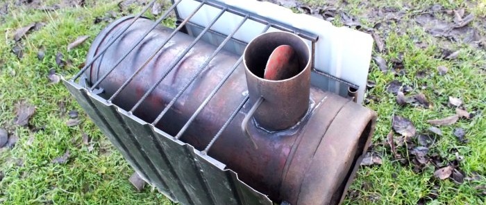 Как да направите обикновена гаражна печка от газов цилиндър