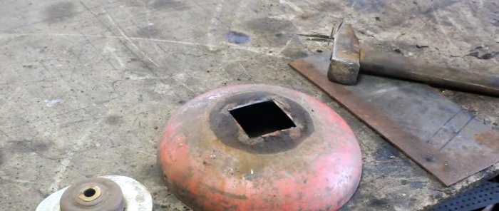 How to make a simple garage stove from a gas cylinder
