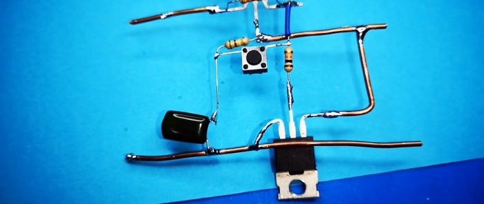 Controlem la càrrega amb un botó Com fer un interruptor fix potent en un MOSFET