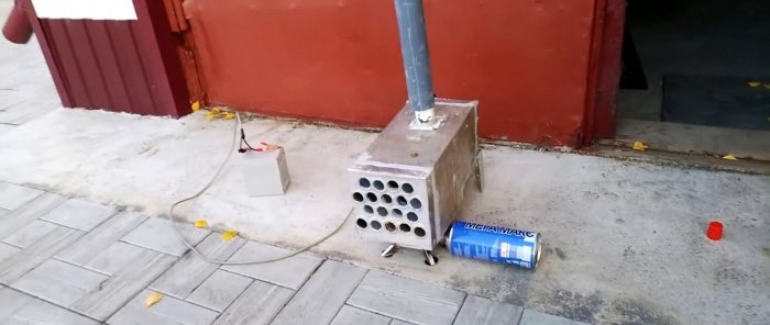 Cómo hacer un pequeño calentador de gas para una tienda de campaña.