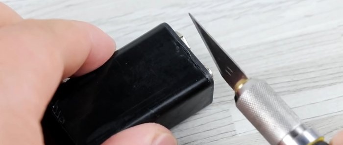 كيفية صنع بطارية 9 فولت مع شحن USB