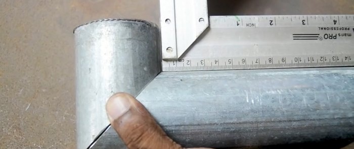 Cách đánh dấu đường ống để cắt chính xác khi hàn khuỷu tay 90 độ