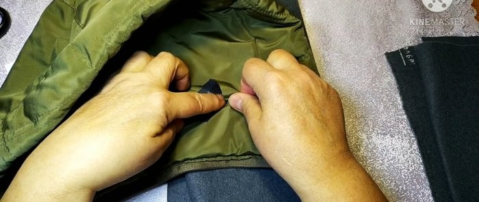 Sådan ordner du en rift i en jakke på et par minutter uden nål og tråd