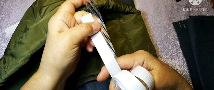 How to fix a rip in a jacket in a couple of minutes without a needle and thread