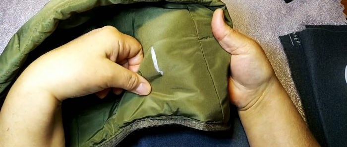 So reparieren Sie einen Riss in einer Jacke in wenigen Minuten ohne Nadel und Faden