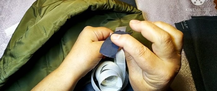How to fix a rip in a jacket in a couple of minutes without a needle and thread