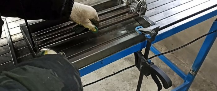 Comment fabriquer une scie à onglets avec une broche pour une meuleuse d'angle à partir de bagues de vélo