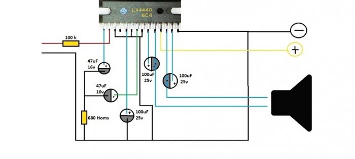 כיצד ליצור מערכת סטריאו פשוטה עם Bluetooth ב-LA4440