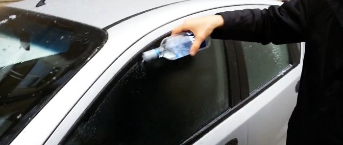 Removing ice from car windows with vodka