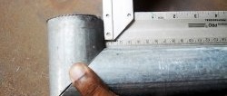 How to mark a pipe for precise cutting for welding a 90 degree elbow