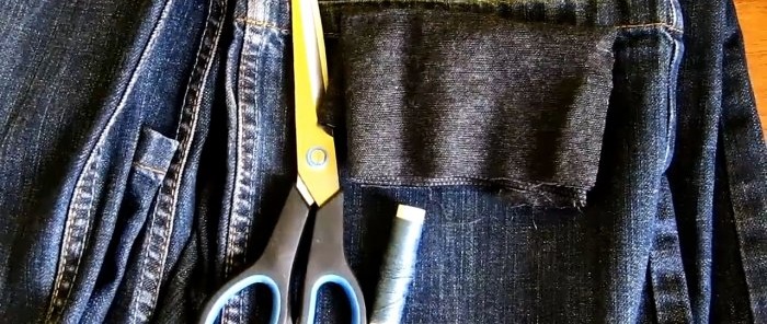 materialer for å sy jeans