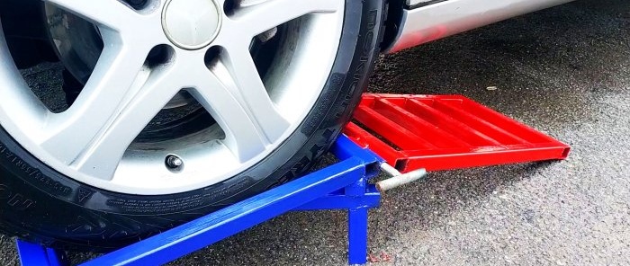 Cómo hacer un mini paso elevado portátil para un coche.