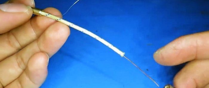 The tail of the thread must be inserted into the body