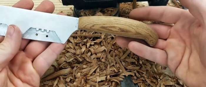 a knife handle is made