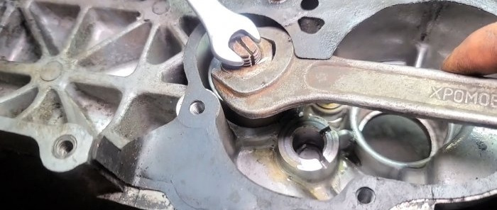 Use a wrench to tighten