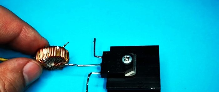 Solder the inductance