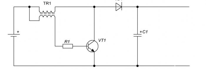 Circuito convertidor de impulso simple