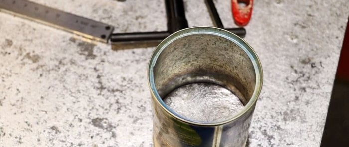 How to make a device for melting aluminum on a gas stove