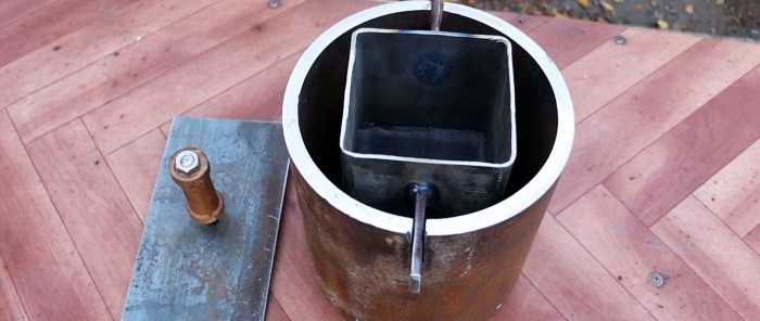 Zariadenie na tavenie hliníka na plynovom sporáku