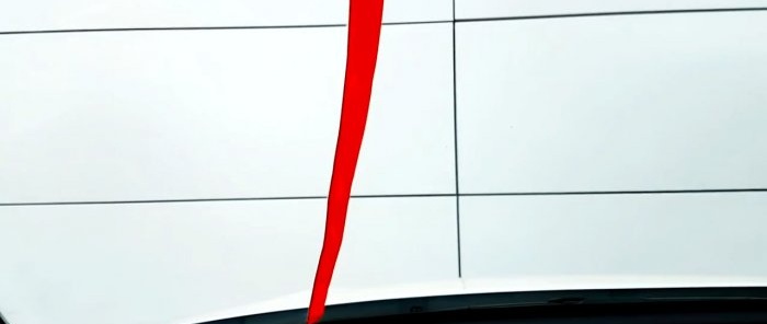 Place electrical tape on the glass vertically