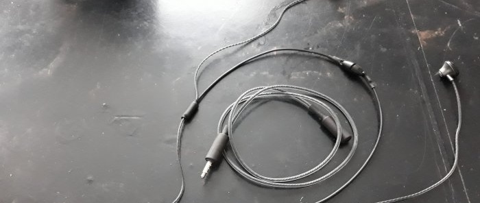 How to make a headphone extension cord with a microphone with your own hands