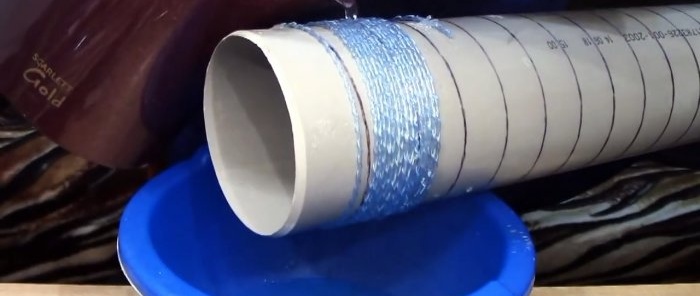 How to make a corrugated sleeve from PET bottles and cling film