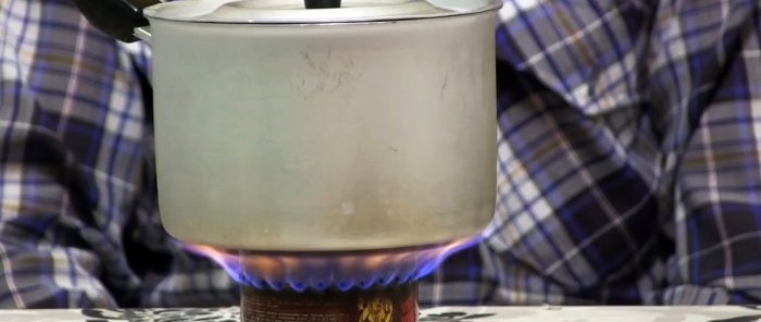 Cómo hacer un quemador de alcohol con una lata.