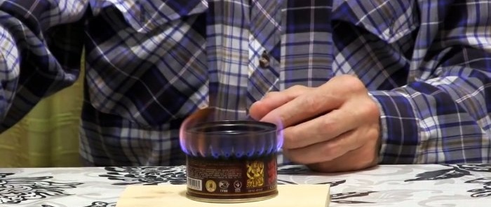 How to make an alcohol burner from a tin can