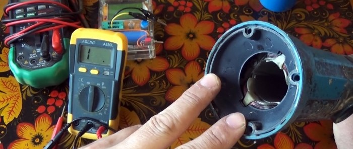 How to perform a full check of the rotor and stator with a multimeter using an angle grinder as an example