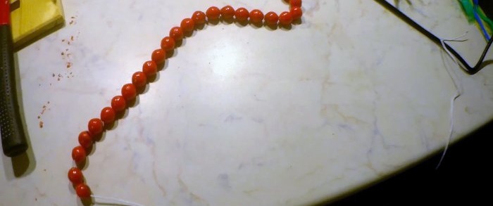 DIY rosary from disposable tableware