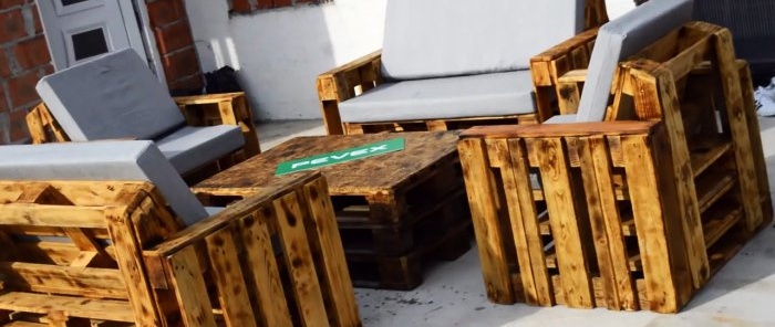 Cách làm đồ nội thất sân vườn từ pallet